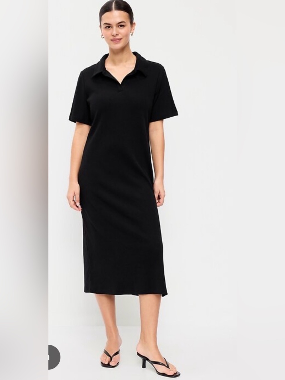 NWT Old Navy Ribbed Midi Polo Dress , size Large